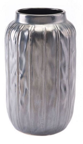 Antique Sm Vase Metallic Gray