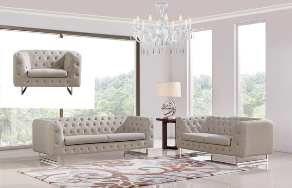 Modern Beige Sofa Set
