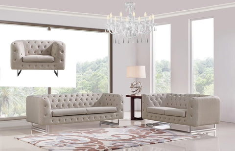 Modern Beige Sofa Set