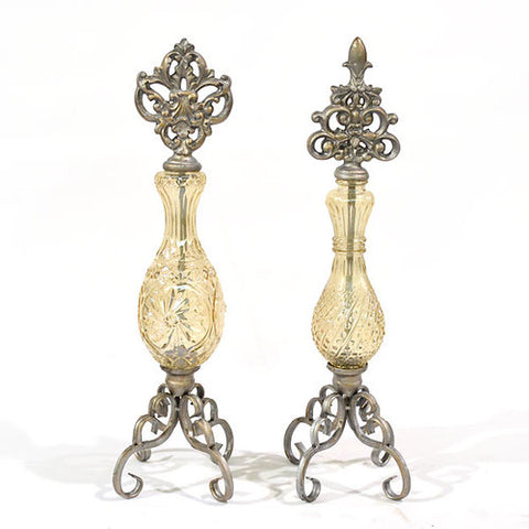 Glass Finials - Set of 2