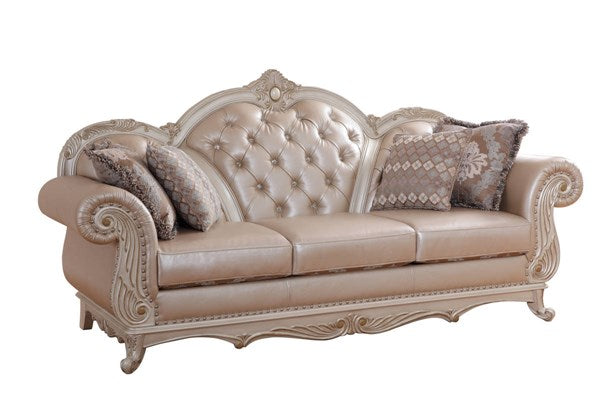 Marquee Pearl Leather Sofa