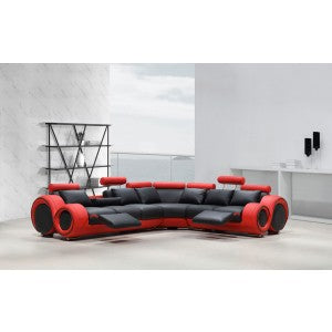 Modern Bonded Leather Sectional Sofa